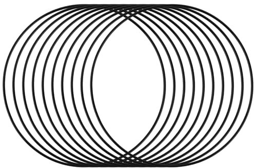 10 Stück 20cm Metallringe zum Basteln, Schwarz Metallring, Metallringe Drahtringe Deko Ringe Makramee Zubehör Ringe zum Basteln Aufhängen Traumfänger DIY Floral