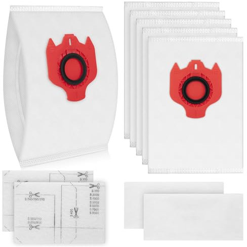 6 Staubsaugerbeutel Typ FJM für Miele Hoover Cleaner Complete C1, Compact C1, Compact C2, S246i-S256i, S300i-S381, S500-S558, S700-S799, S4000-S4999, S4, S6000-S6999, S6