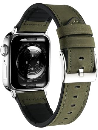 Triblanc Compatibile con Apple Watch 49mm 45mm 44mm 41mm 40mm Cinturino in Pelle Scamosciata Fibbia Magnetica Foderato in Silicone Compatibile con iWatch Ultra 9 8 7 6 5 4 SE