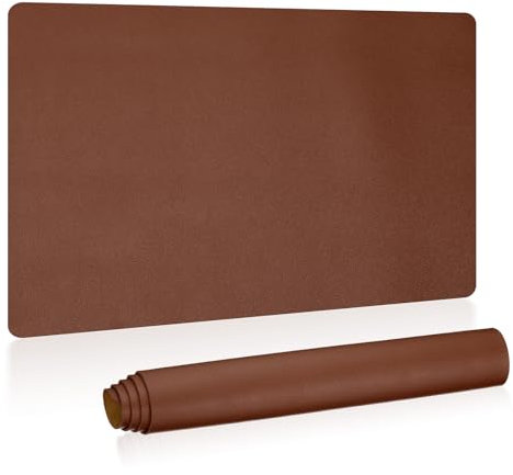 PATIKIL Large Desk Mat, 24x13 Non-Slip Waterproof PU Leather Large Desk Pad Large Desktop Protector Cover Dual Sided Desk Pad for Office Home Work Study, Dark Brown