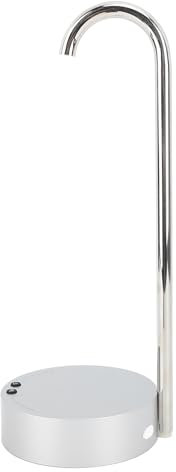 Bomba Dispensadora Automática de Agua de Escritorio, Batería de 1800 MAh, Acero Inoxidable ABS, Oficina en Casa Al Aire Libre, Agua Mineral con Botón sin Esfuerzo (Plata)