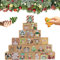 Adventskalender Zum Befüllen Schachteln, 24pcs Weihnachtskalender Zum Befüllen Kisten, Kleine Boxen Adventskalender, Weihnachtskalender Boxen, Dekoration für Weihnachten und Advent(A)