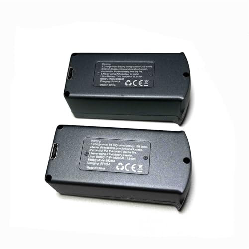 Eletttoy for LYZRC L200 Pro Max Drone GPS RC Quadcopter Batteries Accessoires 7.4V 1600mAh Batterie Au Lithium Lames Hélice Pièces(2pcs Batteries)