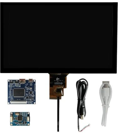 8 Inch For Raspberry Pi Orange Pi Computer Auxiliary Screen Sub Screen Portable Monitor 1024x600 LCD Display Screen Driver Control Board Digitizer USB Touchscreen