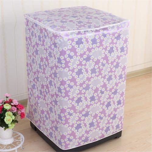 BAMFY Cubierta Lavadora Impermeable Impresión Decorar El Hogar Portátil Con Cremallera Fundas Para Lavadora Y Secadora Para Carga Superior Protector Cubierta Superior(Top opening lid 5-7kg,H)