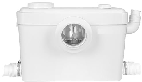 HOCANFLO 750W Pro Macerator Pump with Impeller Blades, High Efficiency Sewerage Pump for Basement Kitchen Bathroom Bedroom, Sewage Treatment for Laundry and Sink, 3 Inlets & 1 Outlet