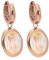 Qudo Creolen TIVOLA small Ohrringe aus rosegold Edelstahl beschichtet (crystal ivory cream delite)