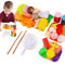 Yonuaret Kinder Grillspielzeug - Rollenspiel Küche Barbecue Spielset | Authentische Lebensmittel Gemüse, Gesellschaftsspiel Für Garten, Park Und Kindergarten