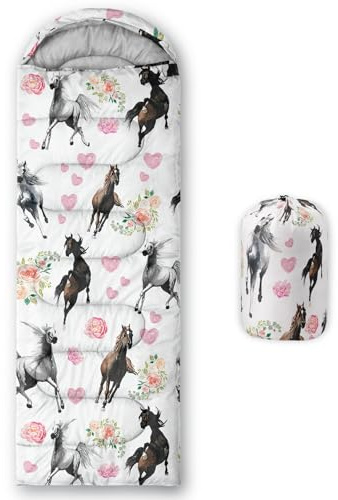 HOSIMA Schlafsack mit Cartoon-Hund, für Kaltes Klima, für Erwachsene, Mädchen und Jungen, wasserdicht, für Herren, warm, Camping, Wandern, Outdoor, Reisen, Jagd, Kompressionssack