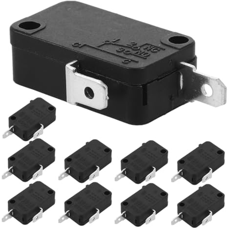 ULTECHNOVO 10stücke Türschalter Ersatz Mikroschalter für Heißluftfritteuse Mikrowelle Wohnmobilherd Ofen Türschalter Reparaturteile Minischalter
