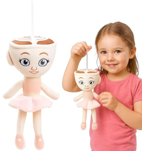 Ballerina Cappuccino Princess Plush Doll, Brain Rot Toys for Kids and Collectors, Steal A Brainrot Plush, Soft Huggable Doll for Imaginative Play, Travel Companion and Gift Giving