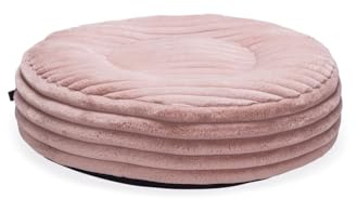 Designed by Lotte Reza, Hundekissen, Rund, Rosa, 65x65x16 cm