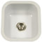 Houzer PCB-1750 WH Fregadero de barra de acero esmaltado de porcelana de 15-5/8 x 17-5/16 pulgadas, color blanco