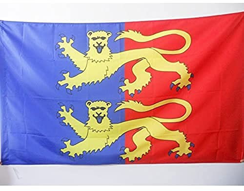 AZ FLAG - Drapeau Manche - 90x60 cm - Drapeau Département Français - Normandie 100% Polyester Avec Fourreau et Cordelette - Pavillon 50 g