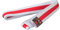 Ju-Sports Budogürtel - weiß/rot/weiß, Baumwolle I Kampfsport Gürtel Für Budo-Sportarten, Judo, Karate uvm. I Ca. 4 cm breiter Martial Arts Gürtel I 220 cm