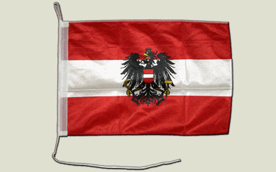 Bootsfahne Österreich mit Adler - 30 x 40 cm