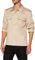 Brandit US Shirt Long Sleeve, Farbe: beige, Größe: M