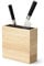Continenta Porta-Cuchillos de Caucho con Insertos de plástico, Madera, Marrón, 9 x 2 x 2 cm