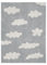 Lorena Canals Wolken waschbarer Teppich, Baumwolle, Grau, 120 x 160 x 30 cm