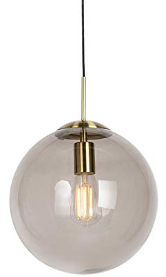 Qazqa Modern Pendelleuchte, Pendellampe - Ball - Gold, Rund, 30cm, Ideal als Wohnzimmerlampe
