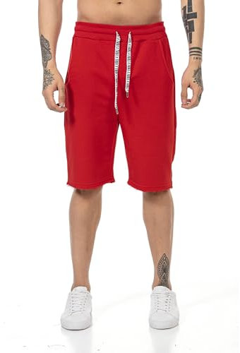 Redbridge Premium Shorts Sweatpants Kurze Hose Jogger Bequem Lässig Rot M