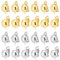 PH PandaHall 40pcs Clip de Boucle d'oreille Crochet d'oreille Composants de Boucles d'oreilles en Laon pour Les Oreilles Non Percées, 2 Couleurs, 19-20x12-13x11mm, Trou: 3mm