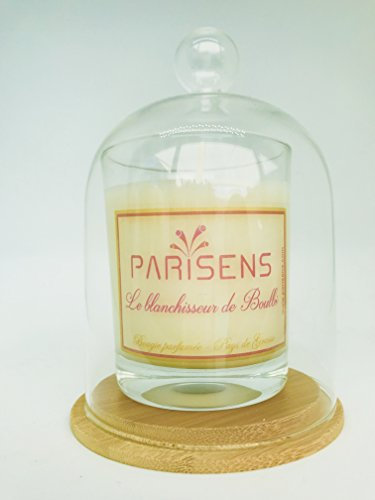 Bougie Parisens - Le Blanchisseur de Boulbi - 130 g - Fabrication 100% Française et artisanale sous cloche de verre