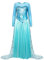 Nofonda Damen Prinzessin Kleid Elegantes Königin Kostüm Blau Frauen Abendkleider für Halloween Karneval Party Cosplay, XL