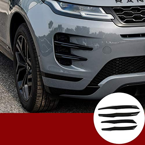 YIWANG ABS Chrom glänzend schwarz Auto Nebelscheinwerfer Streifen Trim Aufkleber 4 Stück für RangeRover Evoque 2019 2020 Autozubehör