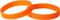 Lot de 10 bracelets de couleur en silicone - Taille adulte Orange Staff