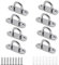 Stainless Steel Eye Plate, 8 Pieces 5 mm Stainless Steel Metal Staple Ring Hook (5 x 1.5 cm) - Holds up to 40 kg
