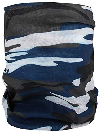 Halstuch Schlauchschal Damen Multifunktionstuch Schutz Herren Design Atmungsaktiv Sport Rundschal Motorrad Tuch Loop (tarn blau)