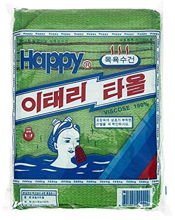 Koreanisches Badetuch Waschlappen Named Italy Handtuch 20 Stück/Packung Körperpeeling Echtes Peeling-Bad-Fäustlinge Entfernen abgestorbene Haut Gelb und Grün (Grün)
