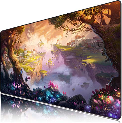 Extended Gaming Anime Cute Large XL Mouse Pad Psychedelic Computer Keyboard Mouse Mat Non-Slip Mousepad for Game Players, Office, Study 11.8x27.6x0.12inches / 300x700x3mm