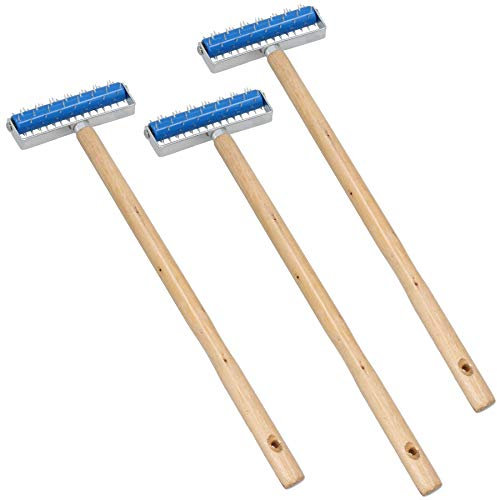 Wallpaper Perforator Scorer Spike for Easy Removal Remover 150mm Wide Roller 3pk