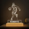 Transparent Gift Lámpara Personalizada Baloncesto con Nombre. Luz LED Nocturna Mesita de Noche. Decoración e Iluminación. Regalos Originales para Cumpleaños. Regalos Personalizados para Adultos, Niños