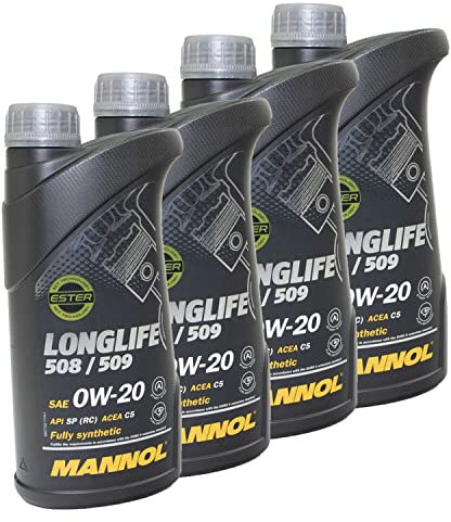 Motoröl Motor Öl MANNOL 0W-20 O.E.M. Longlife 508/509 4 X 1 Liter
