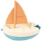 Smoby Green - Bateau à Voile - Accessoires Baignoire - Roue à Aubes - Plastique d'origine Végétale - A Partir de 12 Mois - Fabrication Française