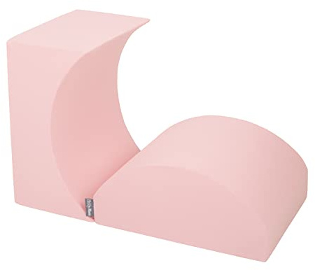 KiddyMoon Spielplatz Aus Schaumstoff Für Babys Spielbad Hindernisläufen, Element Rampe/Kopfteil, Pink
