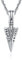KINGWHYTE Pfeil Halskette 925 Sterling Silber Wikinger Rune Nordische Pfeilspitze Anhänger Schutz Schmuck für Männer