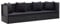 KOIECETA Gartensofa mit Auflage Kissen Sonnenliege Garten Lounge Sofa Couch Gartenmöbel Gartenliege Relaxliege Liege Poly Rattan Schwarz
