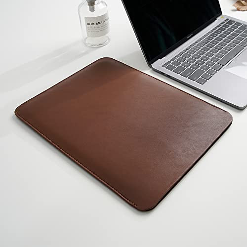 Benfan Housse pour Ordinateur Portable 13 Compatible avec MacBook Air 13 M3 M2 M1, MacBook Pro 13 M2 M1 2024, Marron foncé