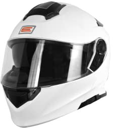 ORIGINE Casco Moto Modulare Omologato ECE 2205 Integrale Casco con Doppia Visiera Parasole (Solid White,M)