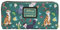 Loungefly Disney Wallet Princess Sidekicks Print Reißverschluss Kunstleder Clutch, Blaugrün/Ein Hauch von Paradies (Trace of Paradise)