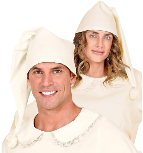 W WIDMANN MILANO Party Fashion - Schlafmütze für Erwachsene | Klassische Nachtmütze für Schlafwandler-Kostüme, Karneval, Mottoparty