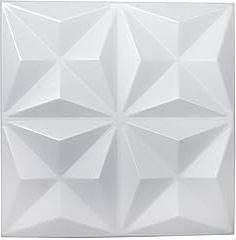 Nord Plus - Wandpaneele aus Styropor 3D Paneele für Decke Dekor Wandverkleidung Paneele (Star White, 12)