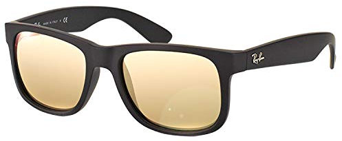 Ray-Ban RB4165 Justin Color Mix 622/5A Unisex Sonnenbrille, Gummi, schwarz, 51