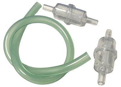 Kit 35 Cm Tubo + 2 Filtro Filtrino Benzina Miscela da 6 mm per Ciclomotore Ciao Si Bravo Boxer Grillo Boss Eco Cba Uso Universale