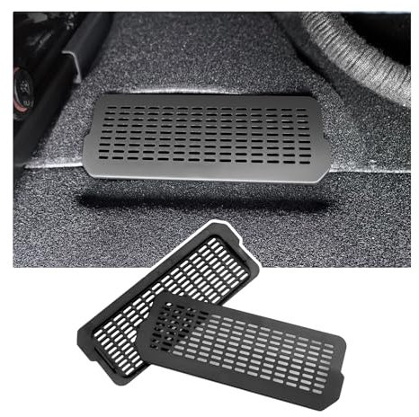 [2 Pièces] LFOTPP pour Tesla Model 3 Highland 2024 2025 Protection de la Grille d'aération du Flux d'air, Model 3 Highland 2024 Accessoires, Protections de Climatisation Sous les évents de Siège