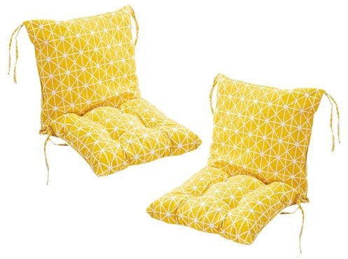 Yahbrra 2er Set Niedriglehner Auflagen Set Stuhlauflage 40 * 80cm Sitzkissen Niederlehner Gartenstühle Sitzauflagen Stuhlkissen Abnehmbarem Rückenlehne Auflage (Color : D, Size : 40 * 80CM(2 Pieces))